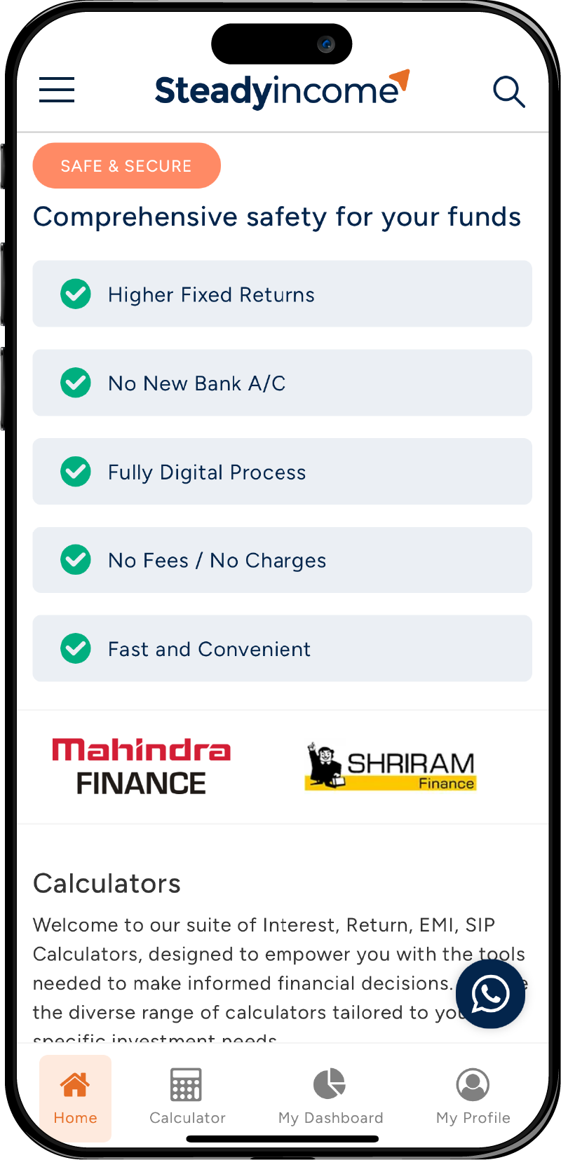 Fixed Deposit App Layout