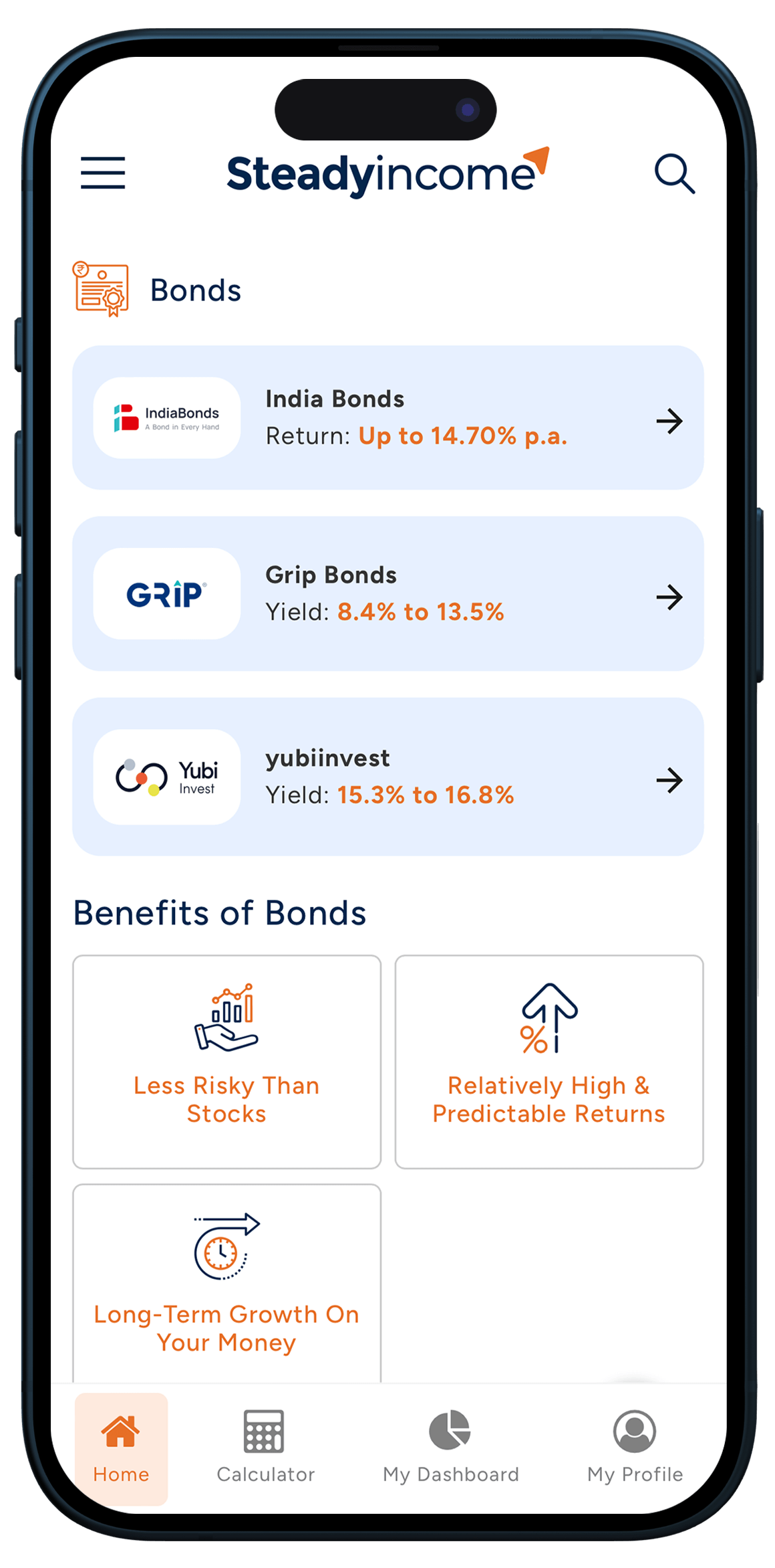 Bonds App Layout